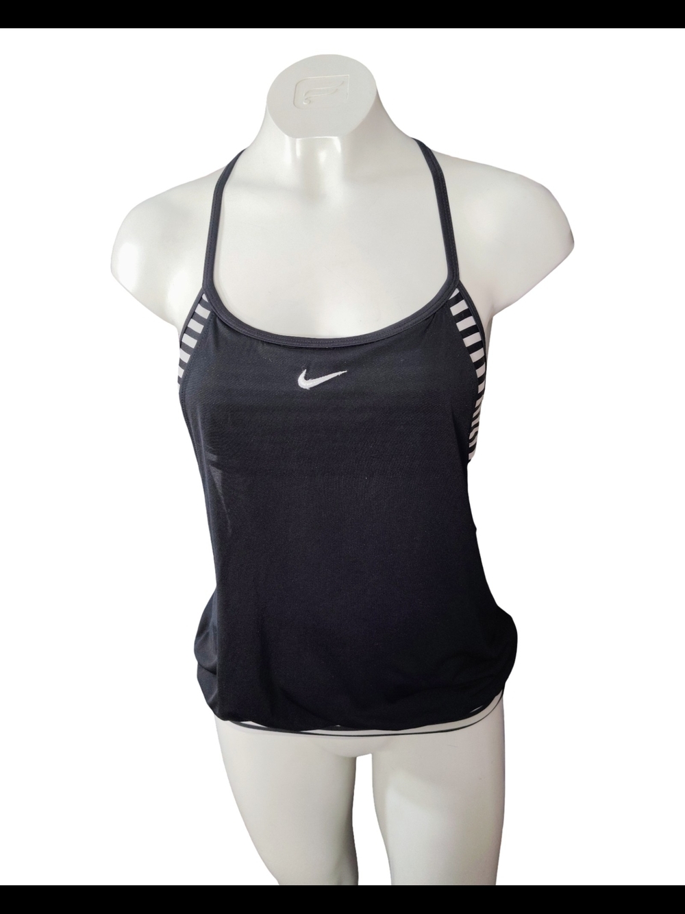 Nike Digi Stripe Layered Tankini Swim Pullover Top Size. M